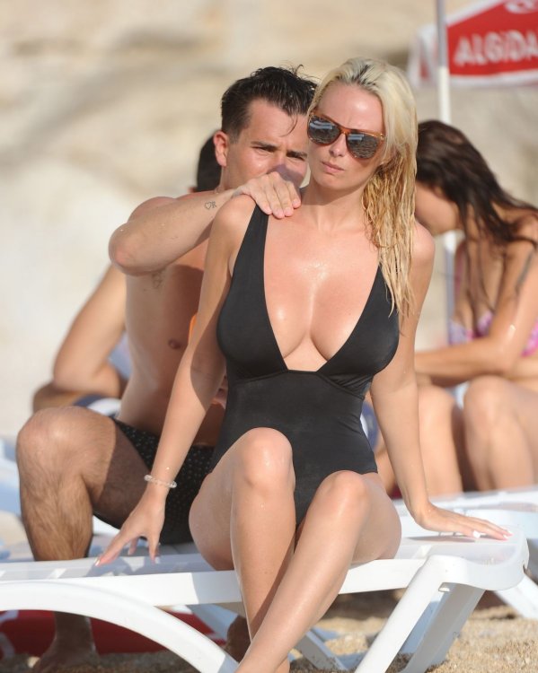 rhian-sugden-in-swimsuit-at-a-beach-in-t